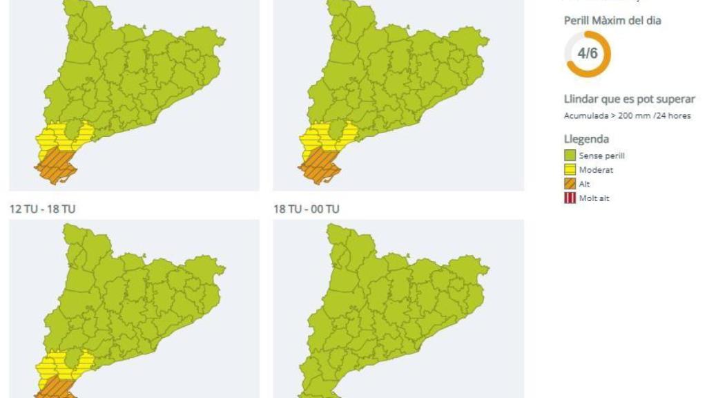 Aviso meteorológico por peligro de inundación este lunes