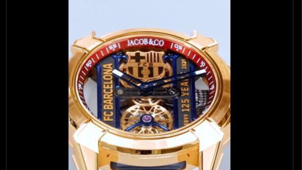 El Barça presume de su reloj exclusiva, elaborado por Jacob & Co y New Era