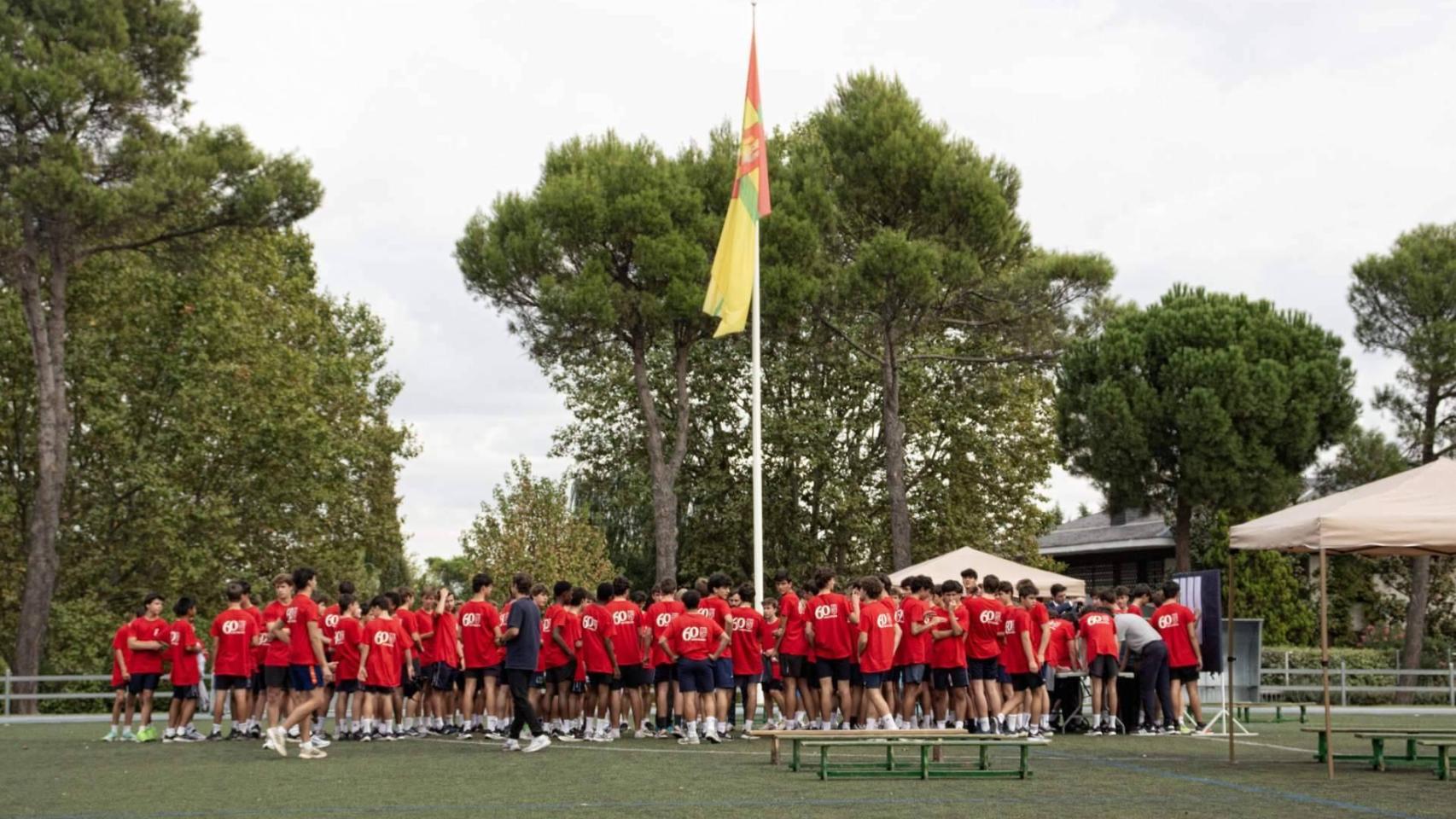 Participantes en el reto de relevos de 60 km del Colegio Retamar