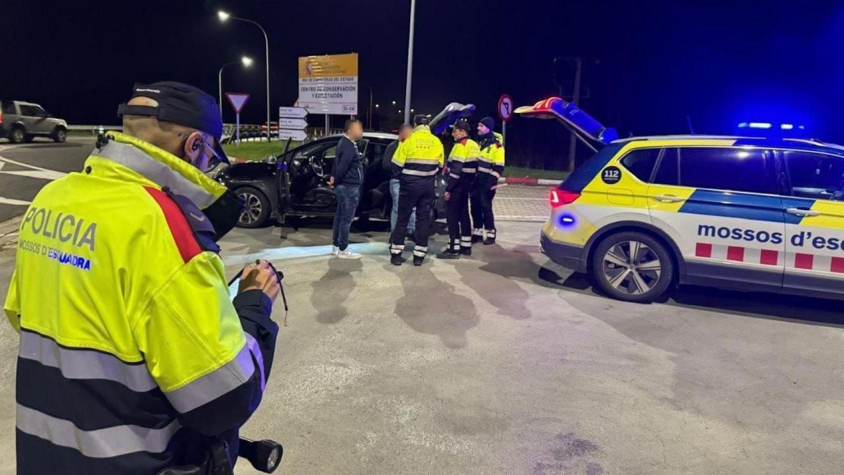 Un control de tráfico de los Mossos d'Esquadra