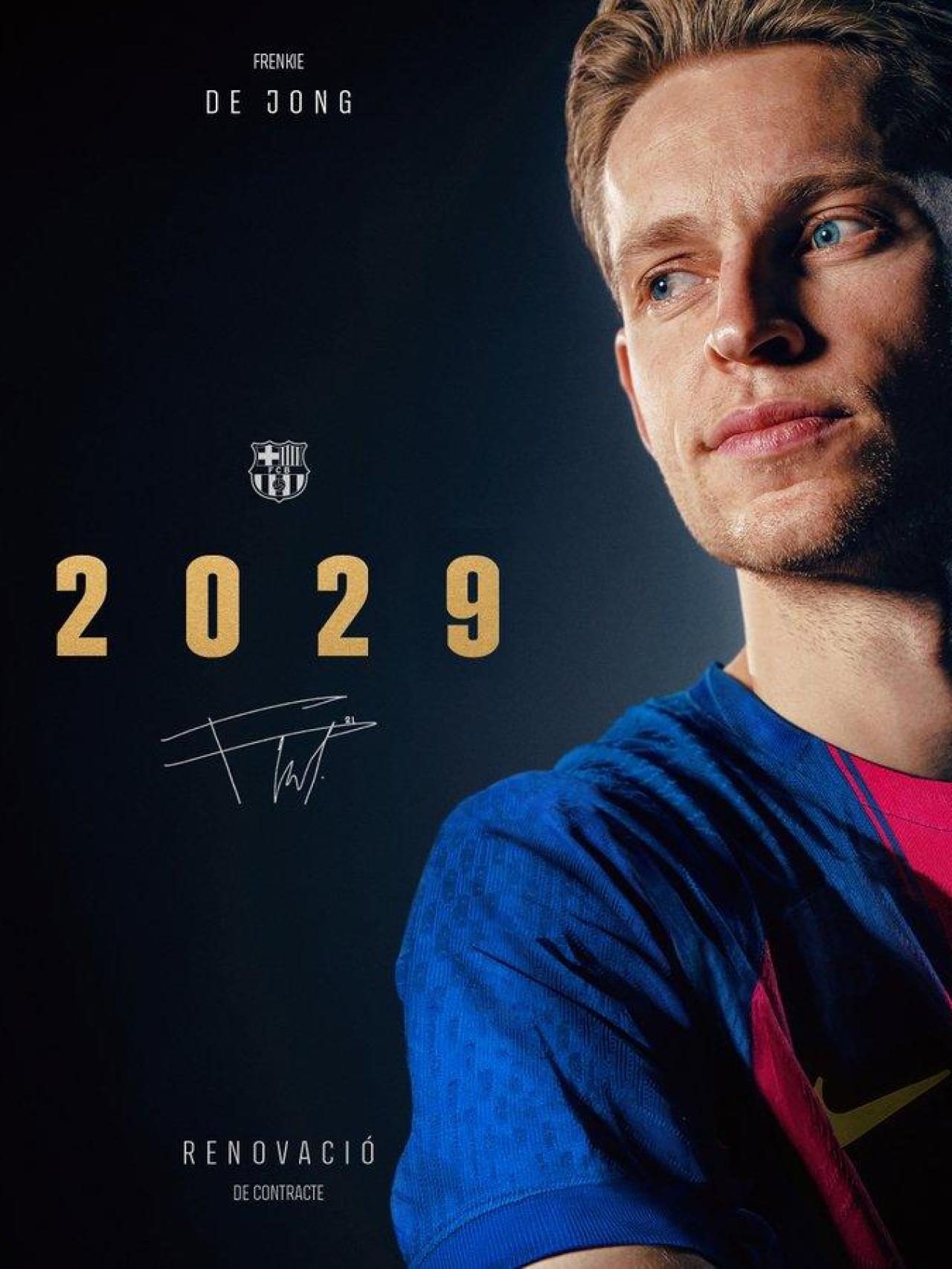 El Barça anuncia la renovació de Frenkie de Jong fins al 2029