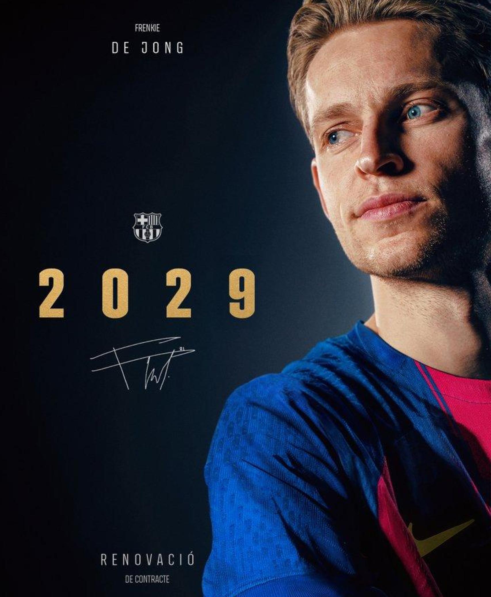El Barça anuncia la renovación de Frenkie de Jong hasta 2029