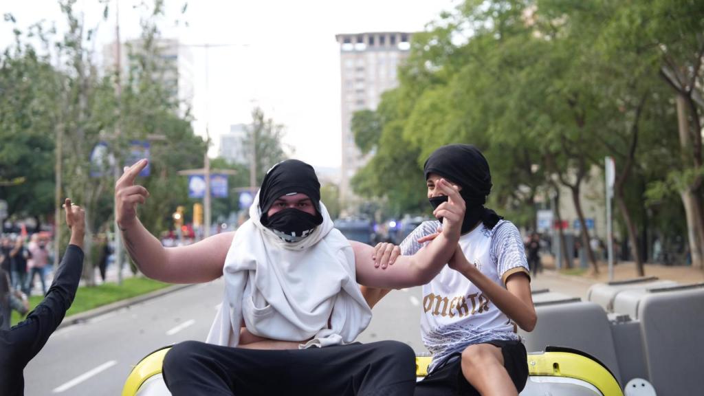 Los vándalos de las protestas violentas por Palestina responden a un perfil muy joven, incluso menor de edad