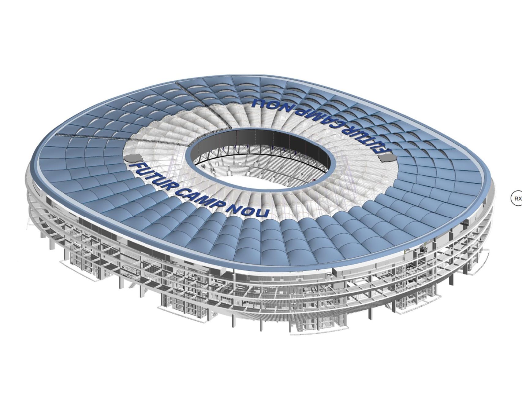 La proposta de coberta de cables del Camp Nou, per IDOM