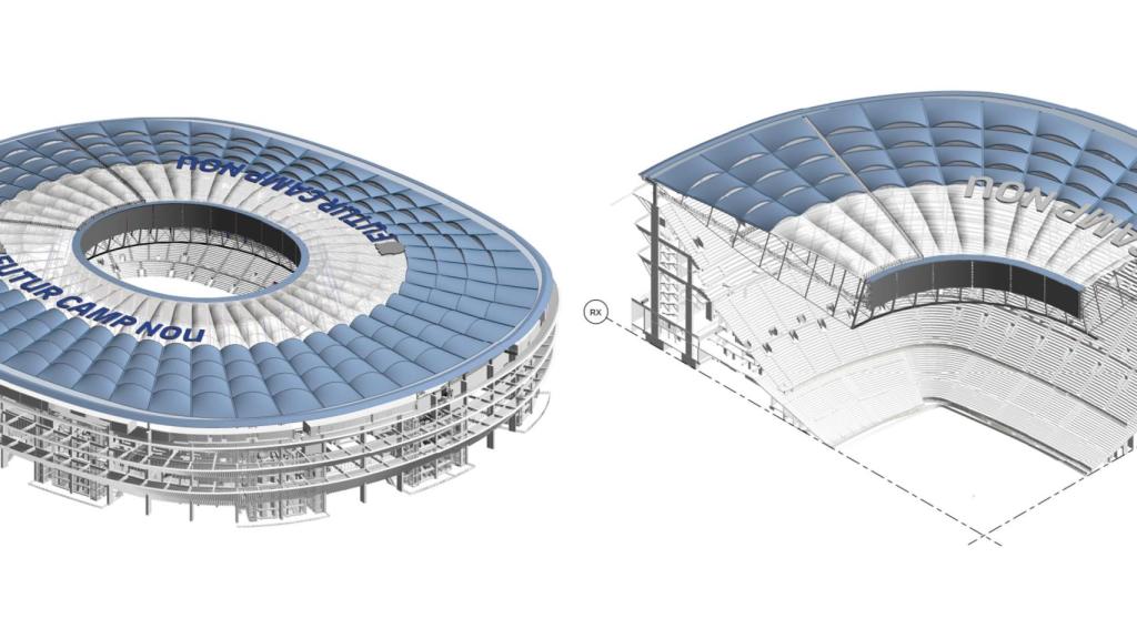 La propuesta de cubierta de cables del Camp Nou, por IDOM