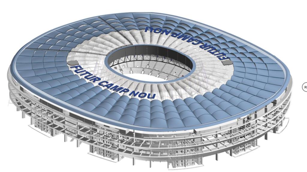 La propuesta de cubierta de cables del Camp Nou, por IDOM