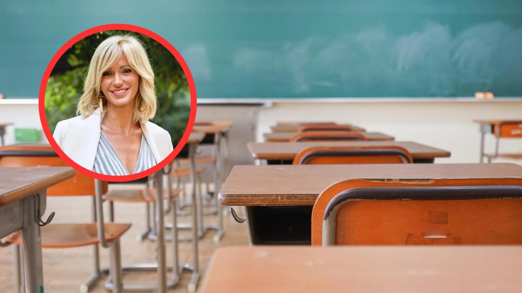 Susanna Griso y aula de colegio