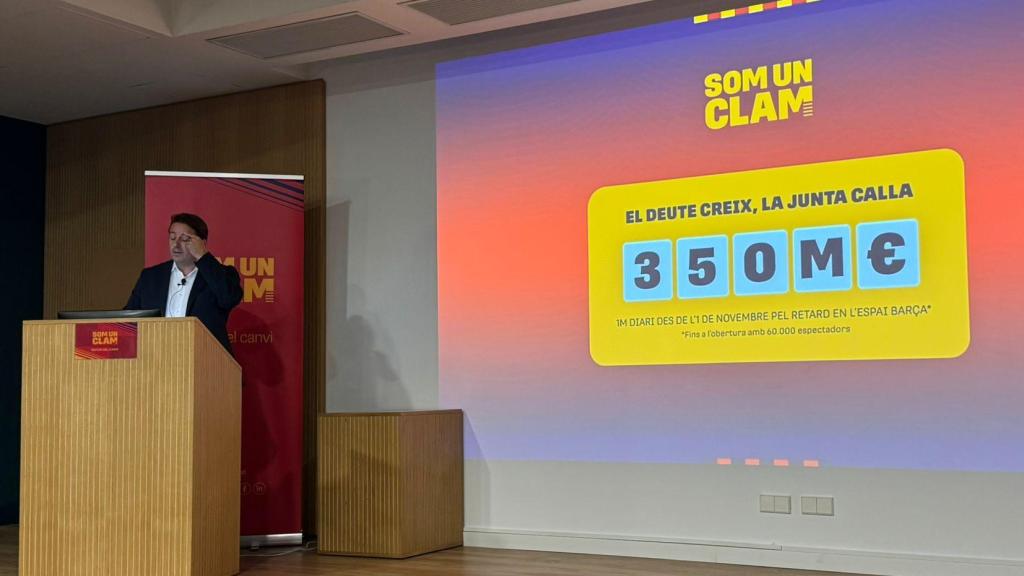 Joan Camprubí en un acto de 'Som un Clam'