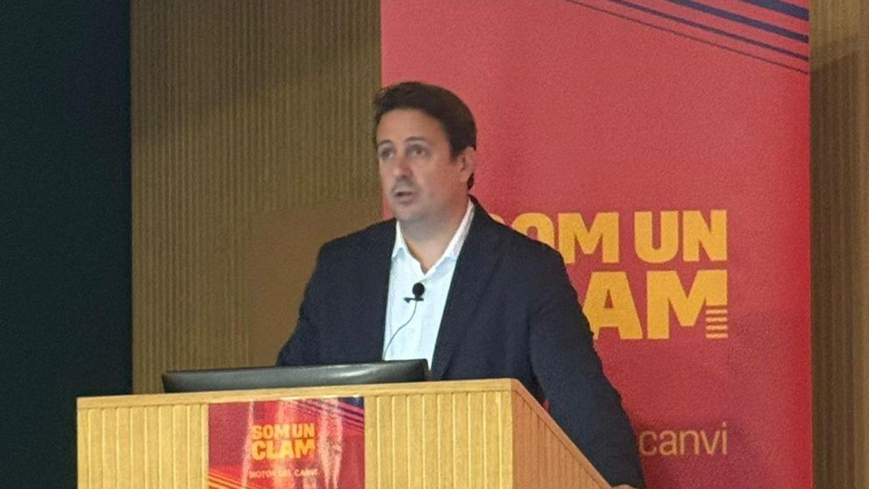 Joan Camprubí en un acto de 'Som un Clam'