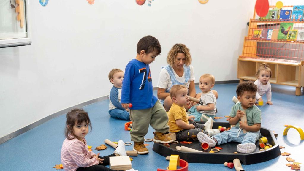 Grupo de I2 en la escuela infantil Cavall Blau, en Terrassa