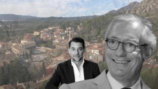 Jonathan Andic de fono e Isak Andic en primer plano con Collbató de fondo