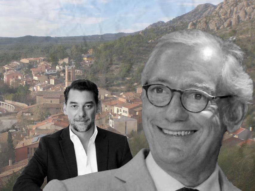 Jonathan Andic i Isak Andic en primer pla amb Collbató de fons