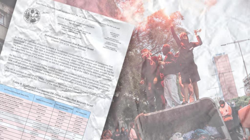 El documento publicado por el Estado de Florida y disturbios por Palestina en Barcelona