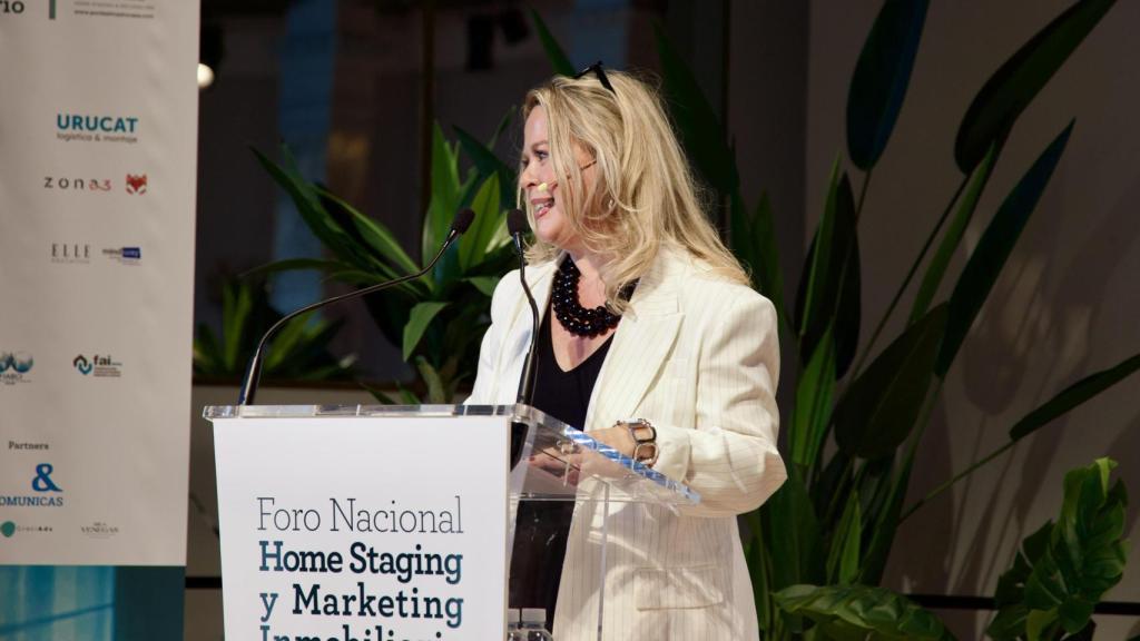 Beatriz Arroyo, durante el II Foro Nacional de Home Staging y Marketing Inmobiliario de España