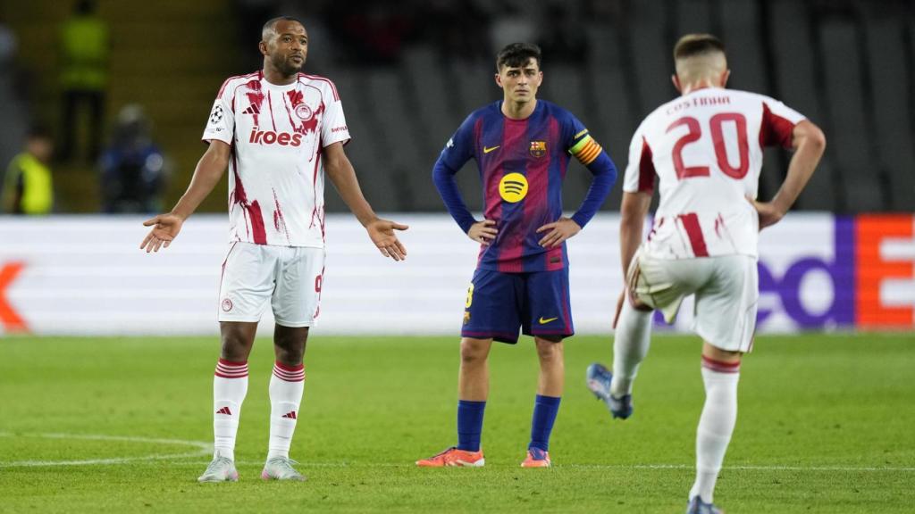 El Kaabi demana explicacions pel gol anul·lat a l'Olympiacos, que va acabar en penal a favor