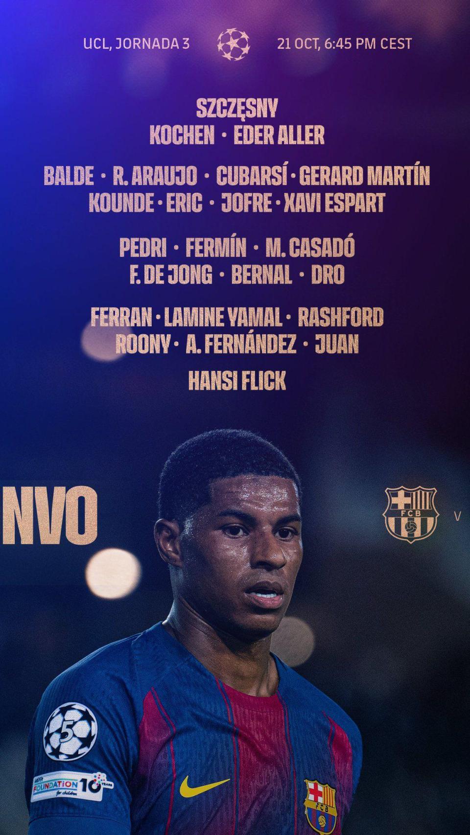 Convocatoria del Barça-Olympiacos