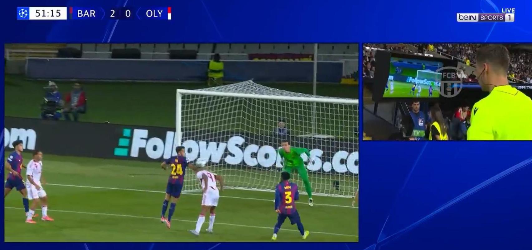 El penal de Éric García al Barça-Olympiacos