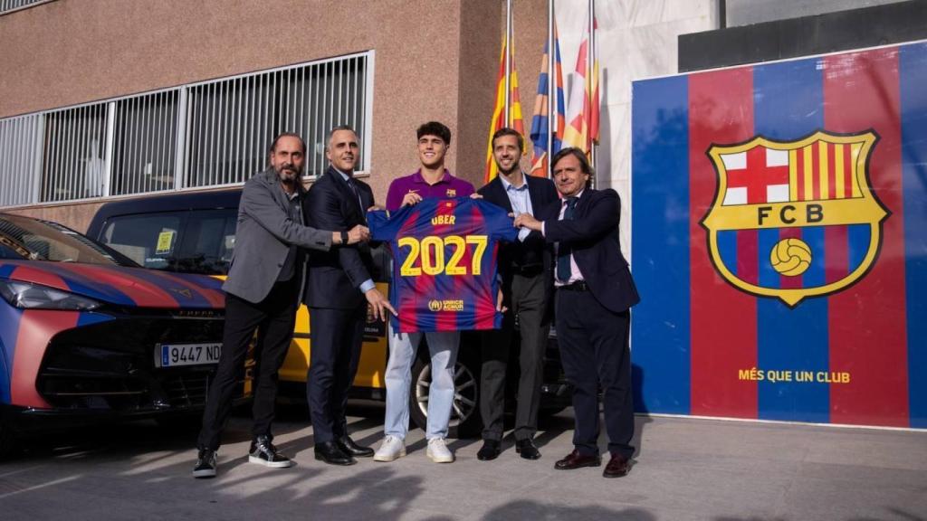 El Barça presenta su acuerdo con Uber