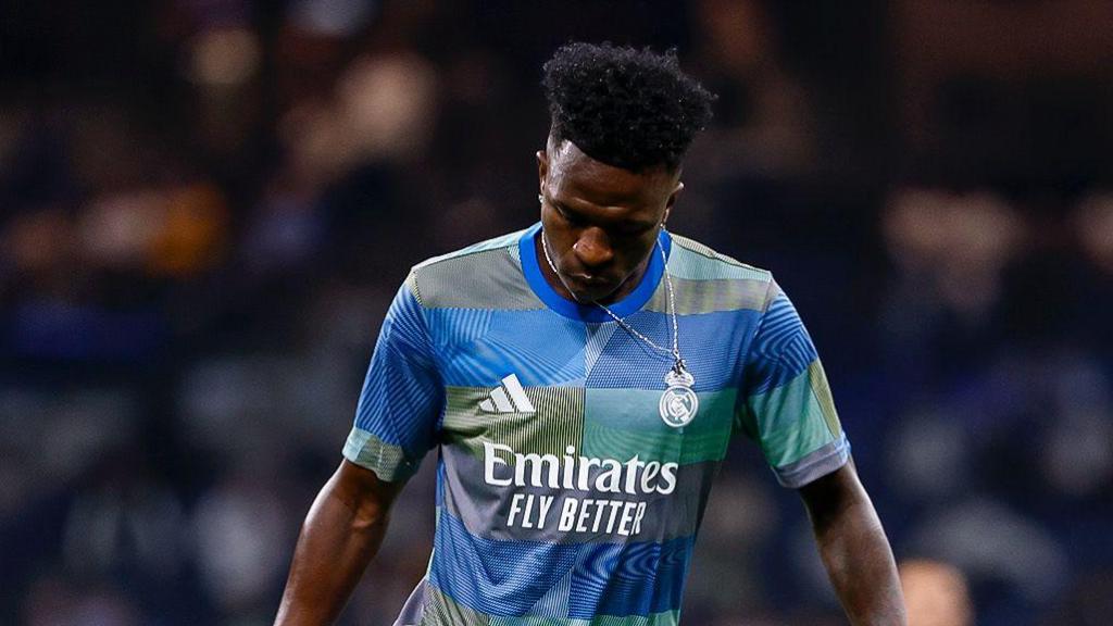 Vinicius Jr contra la Juventus en la Champions League