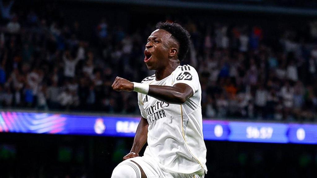 Vinicius Jr contra la Juventus en la Champions League
