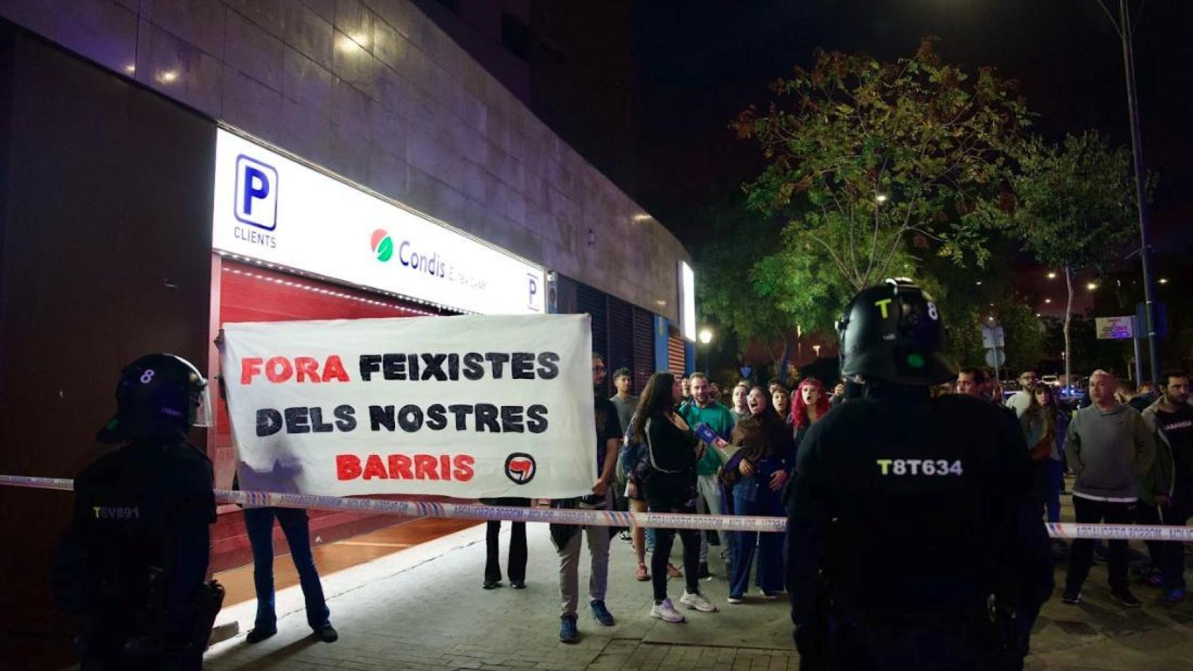 Escrache a Vox en Sabadell