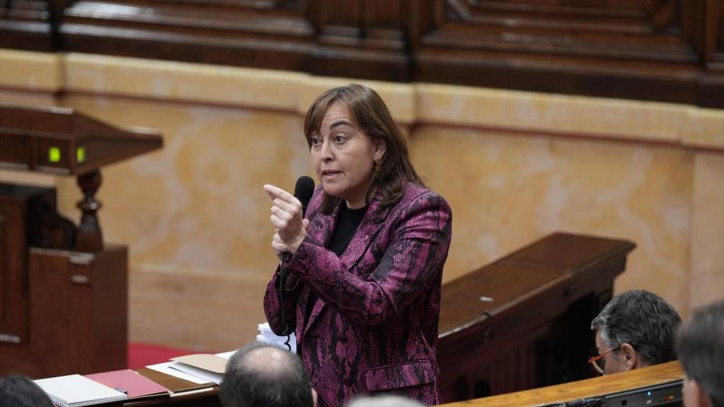 La consellera de Territorio, Silvia Paneque, durante un pleno en el Parlament