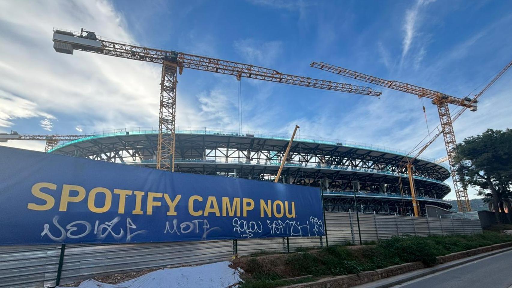 Las obras del Spotify Camp Nou a finales de octubre 2025