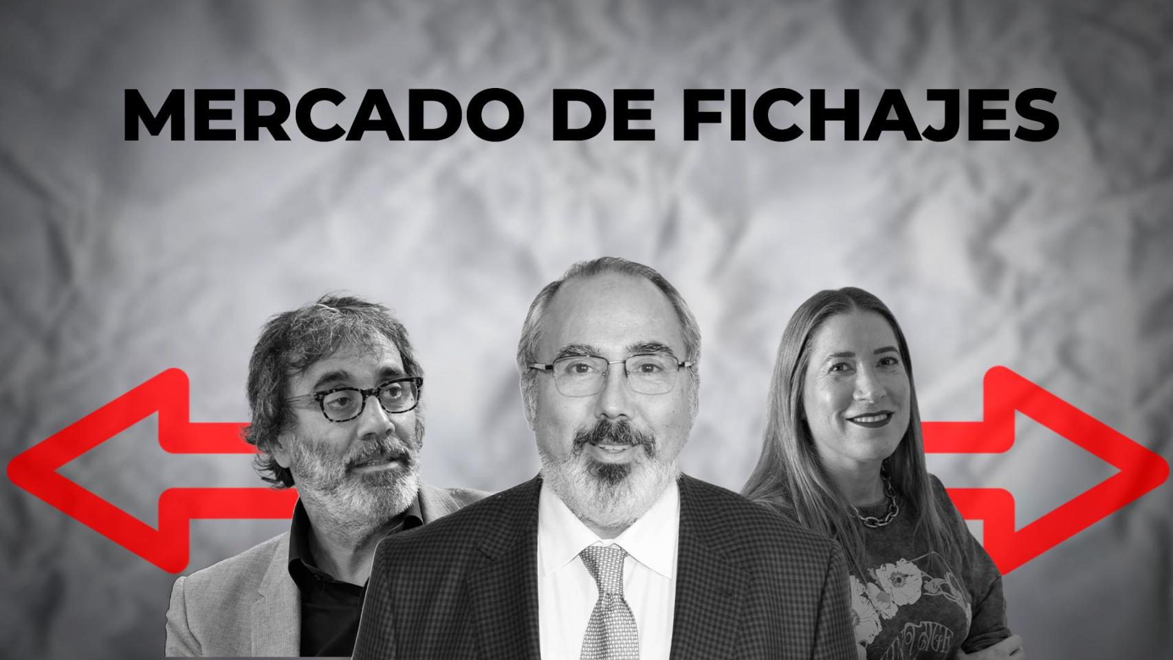 De izq. a dcha., Tatxo Benet (Mediapro), Albert Jordi Gómez (Compañía del Trópico) y Ruth Vega (Equivalenza) / CG