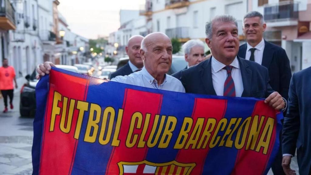 Joan Laporta, en el congreso de peñas barcelonistas de Andalucía, Ceuta y Melilla
