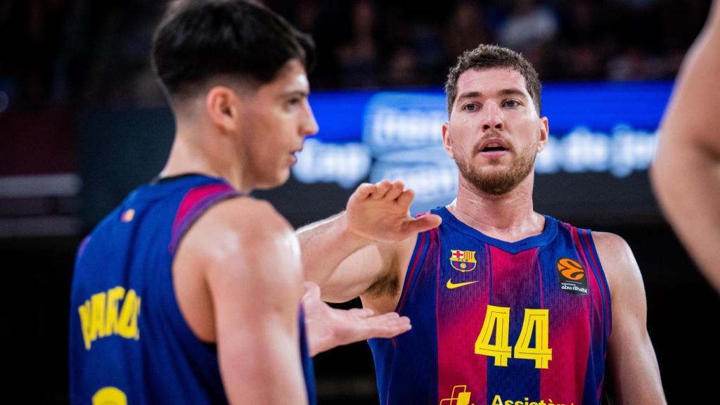 Joel Parra durante el Barça de basket-Zalgiris