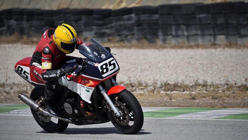 Una moto 'vintage', en el Parc Motor de Castellolí