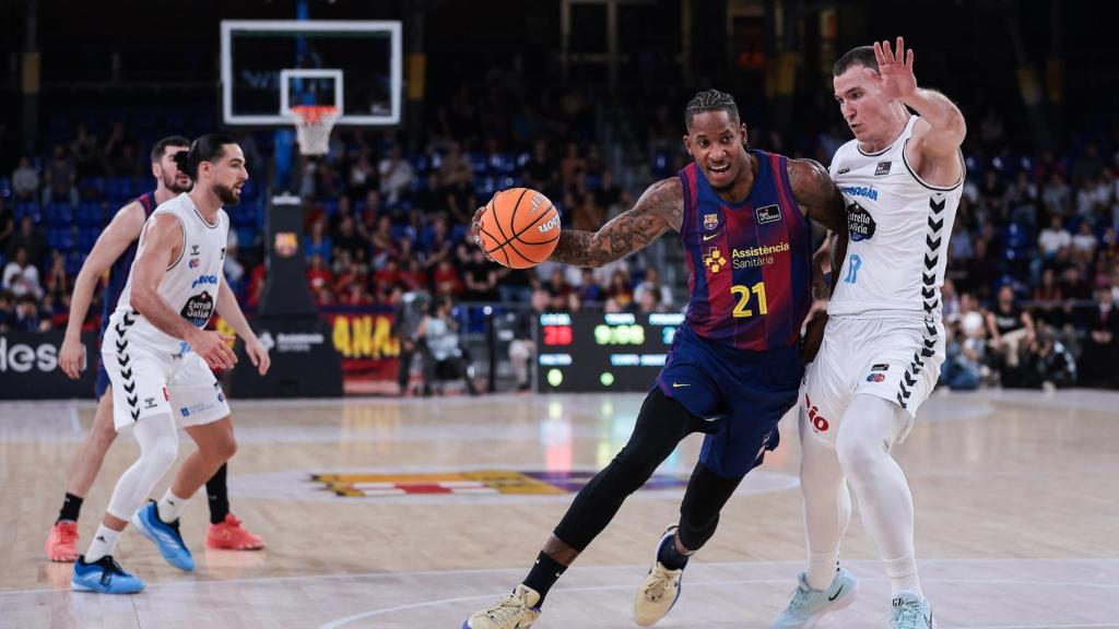 Will Clyburn, en acció durant el Barça de bàsquet-Río Breogán