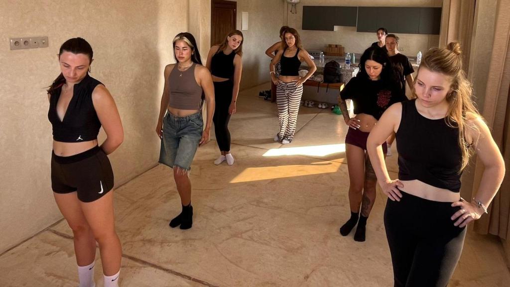 Una clase de baile en Jannah's club, en Marruecos