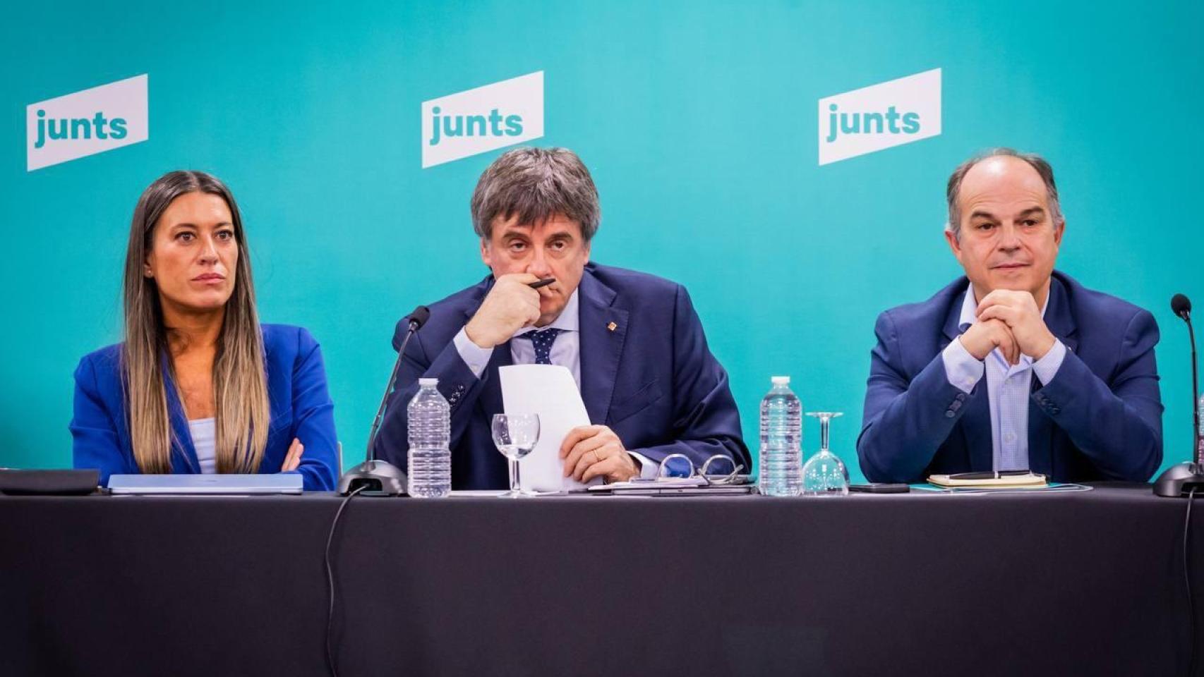 Miriam Nogueras, Carles Puigdemont y Jordi Turull