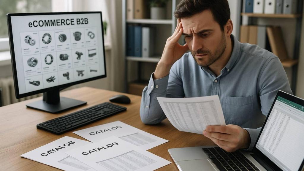 Imagen generada con IA de eCommerce y el B2B industrial