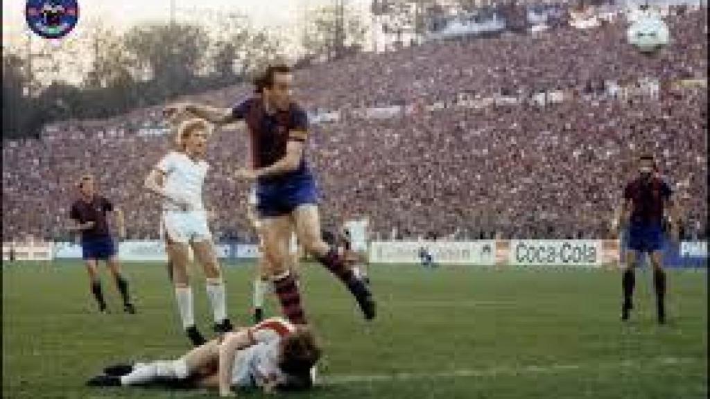 Asensi, en la final de la Recopa de 1979