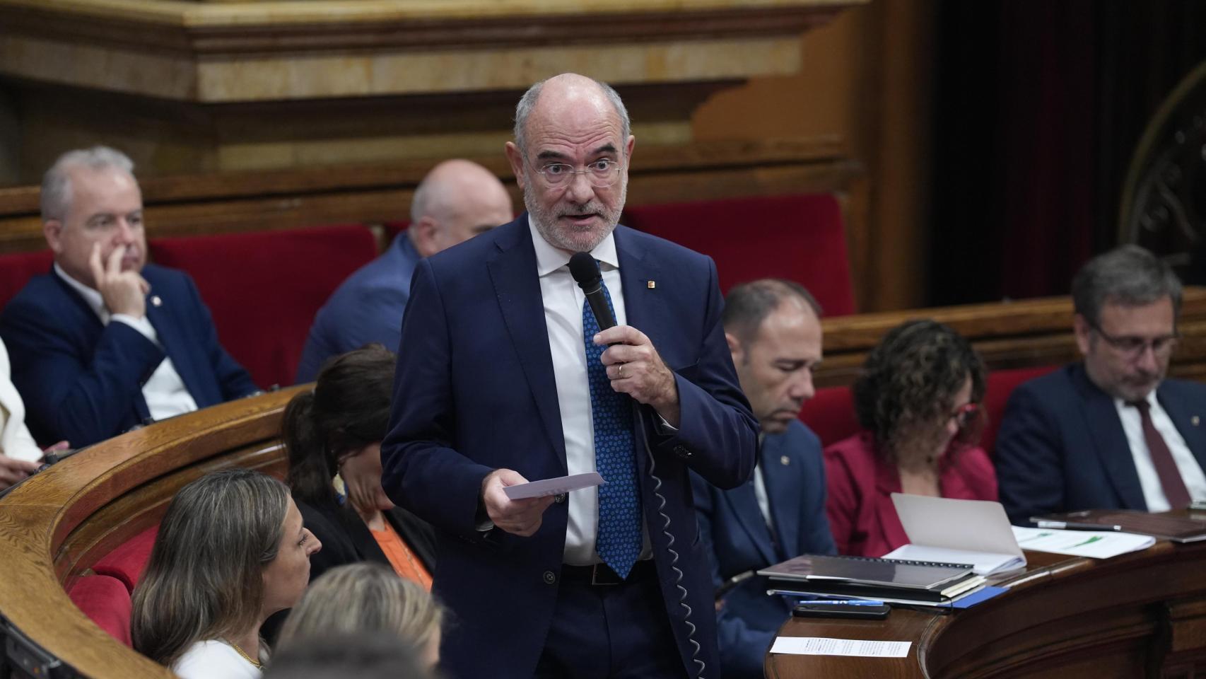 El conseller de Acción Exterior, Jaume Duch, durante un pleno en el Parlament