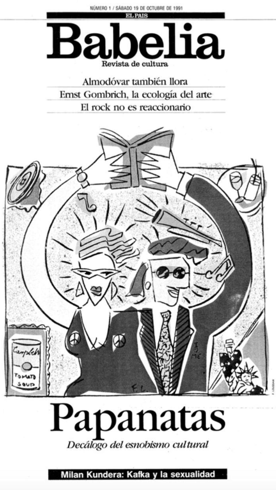 Portada del primer número de 'Babelia', el suplement cultural del diario 'El País' (1991)