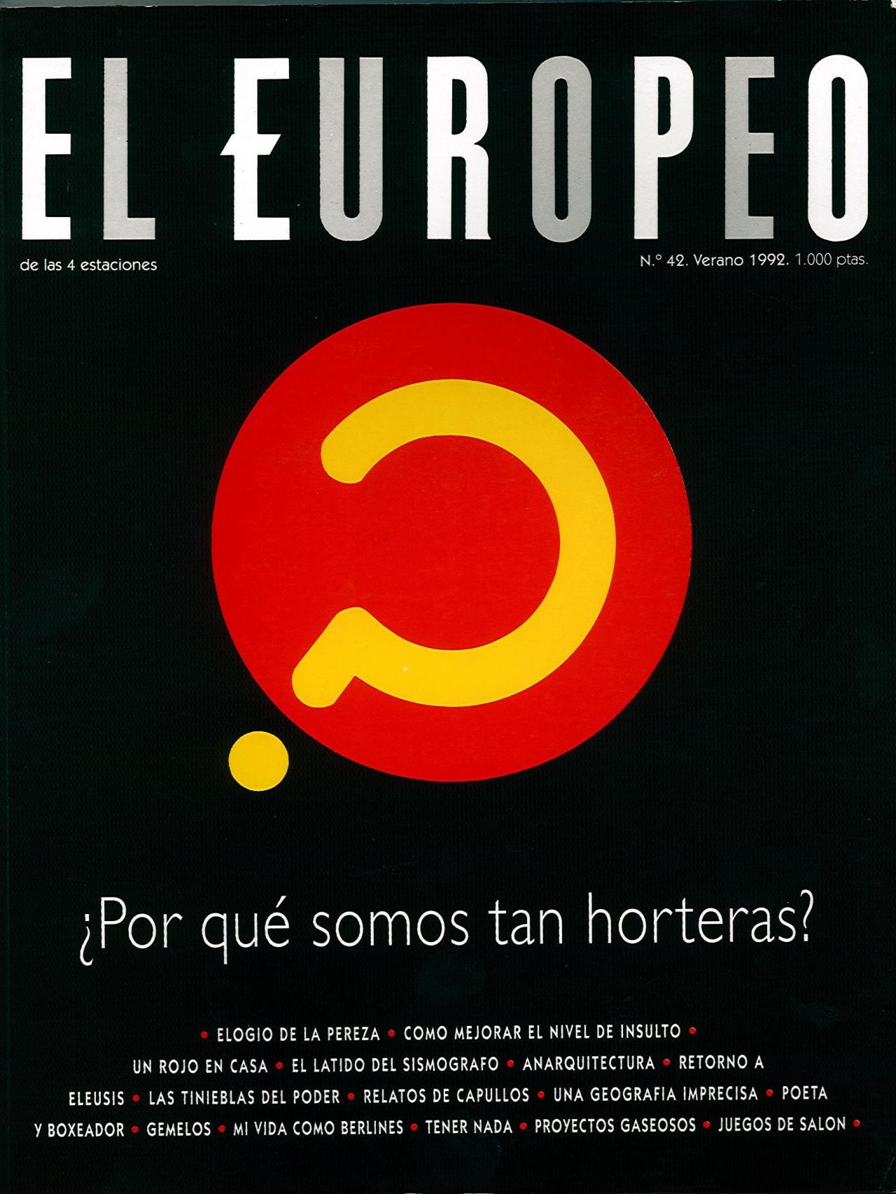 Portada de la revista 'El Europeo' (1992)
