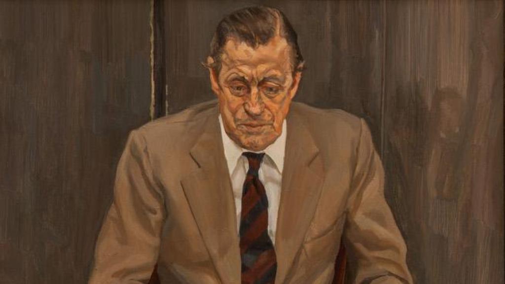 El barón Thyssen, en un retrato de Lucien Freud