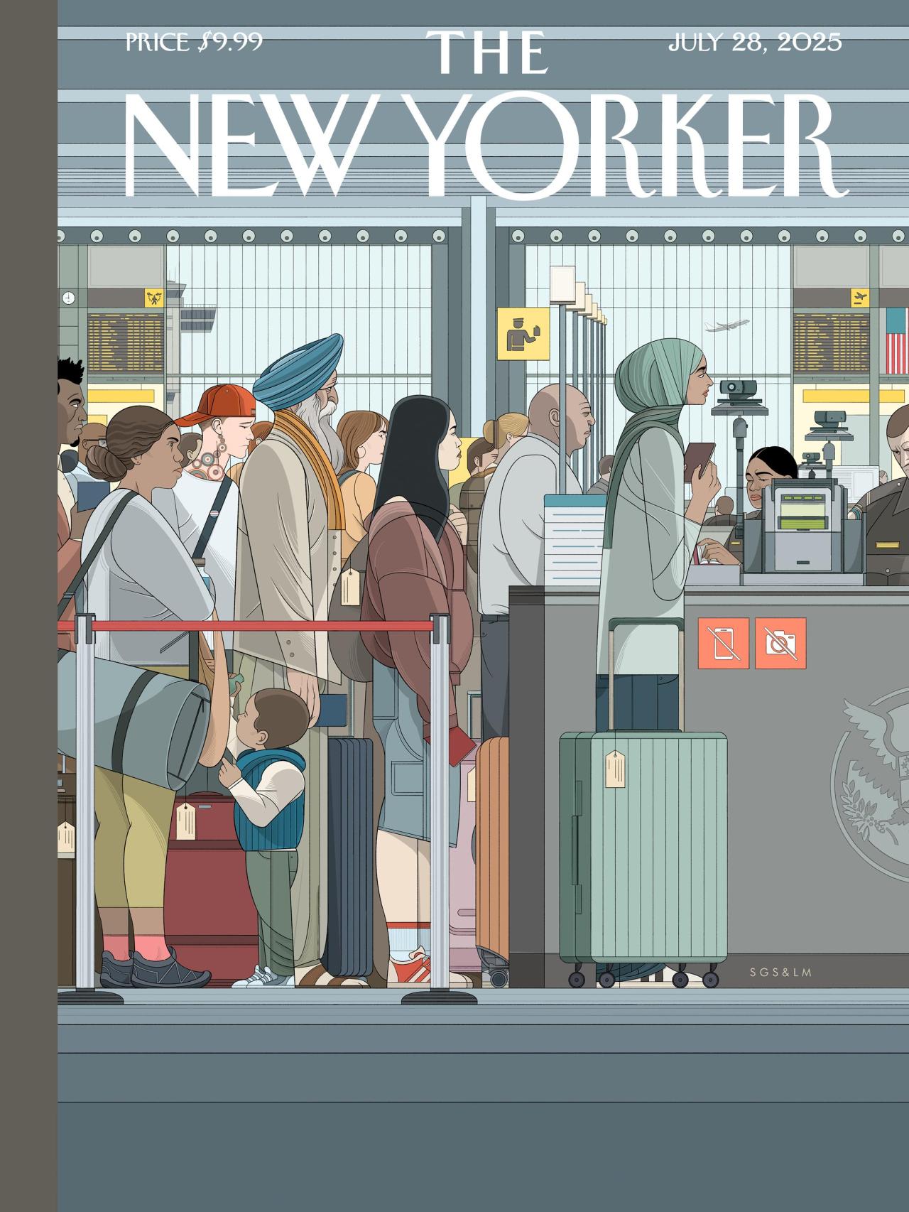 'Journeys' de Sergio García Sánchez & Lola Moral © García Sánchez, Moral & The New Yorker. First published as the cover of 'The New Yorker', July 28, 2025. Used by permission. All rights reserved.