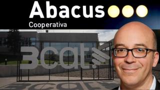 Sede de TV3, logo de Abacus y Oriol Soler