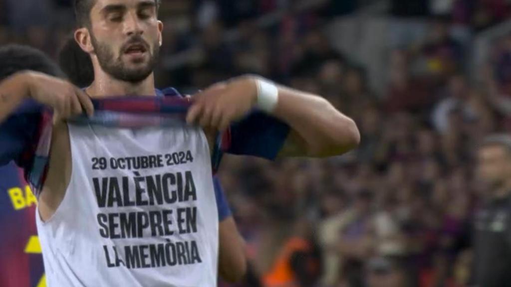 Ferran Torres muestra su mensaje de apoyo a las víctimas de la Dana tras anotar contra el Elche