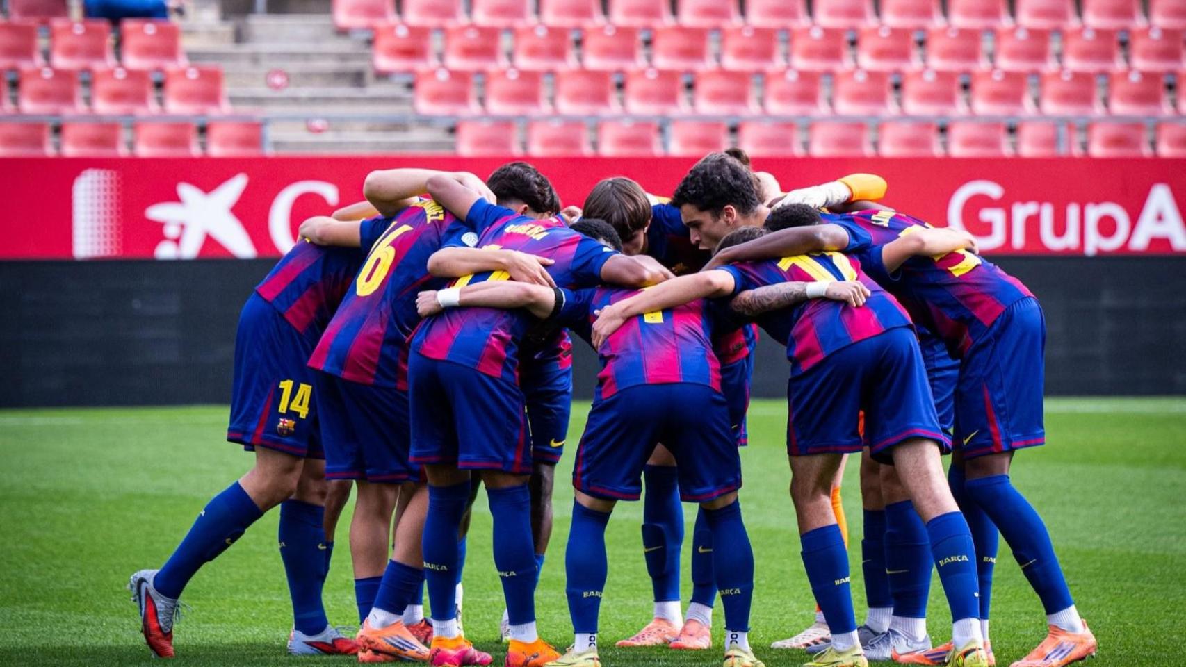 El Barça B se concentra antes de jugar contra el Girona B