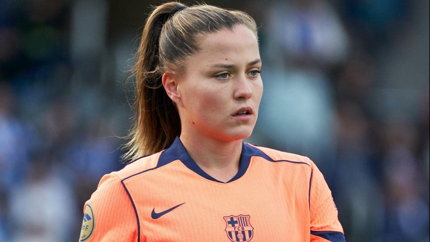 Claudia Pina en el Real Sociedad-Barça Femenino