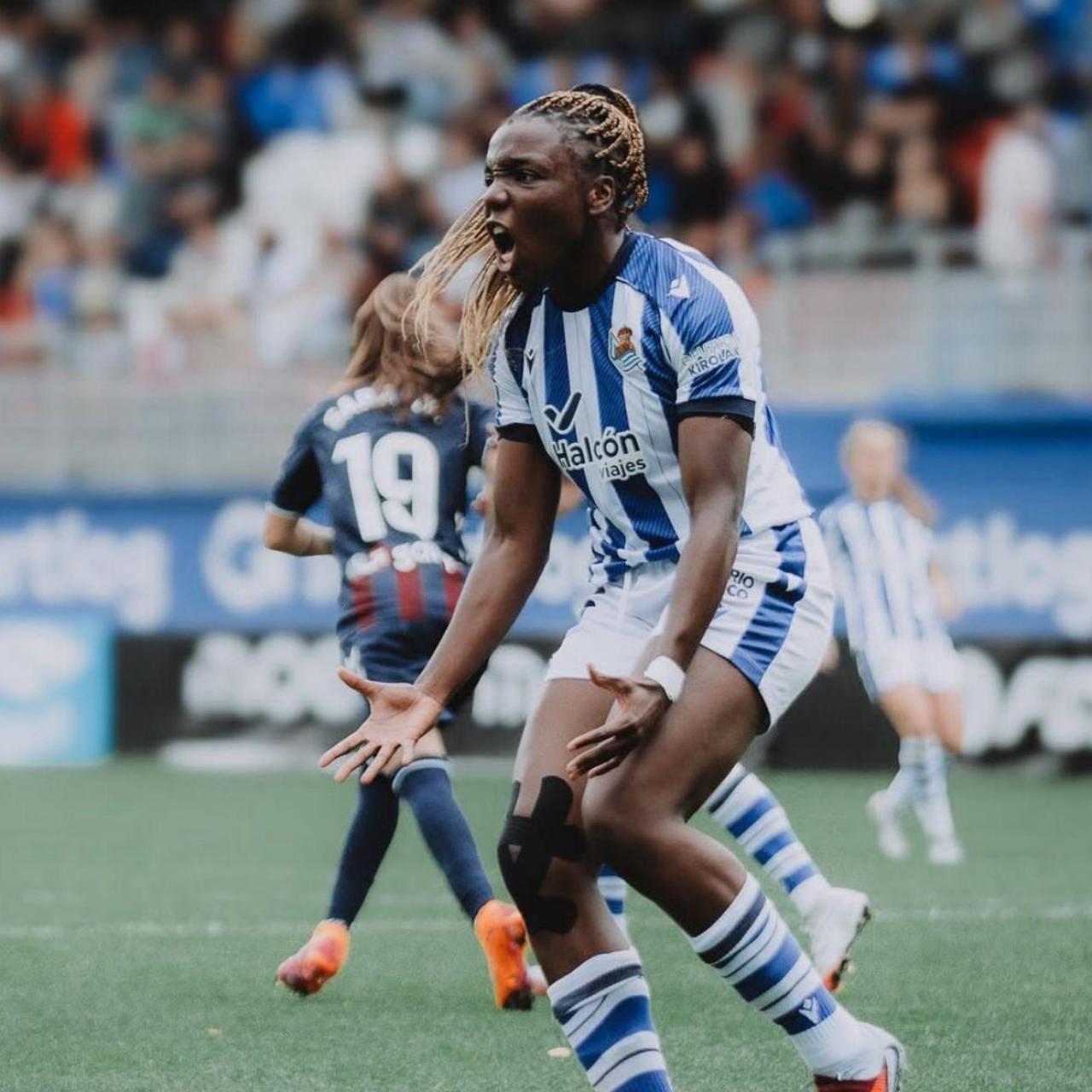 Edna Imade con la Real Sociedad