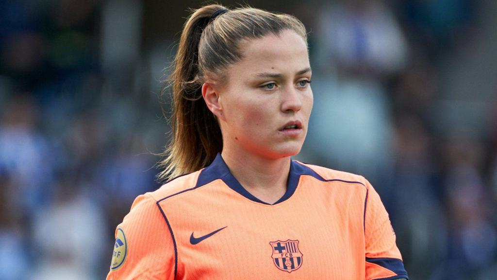 Claudia Pina en el Real Societat-Barça Femení