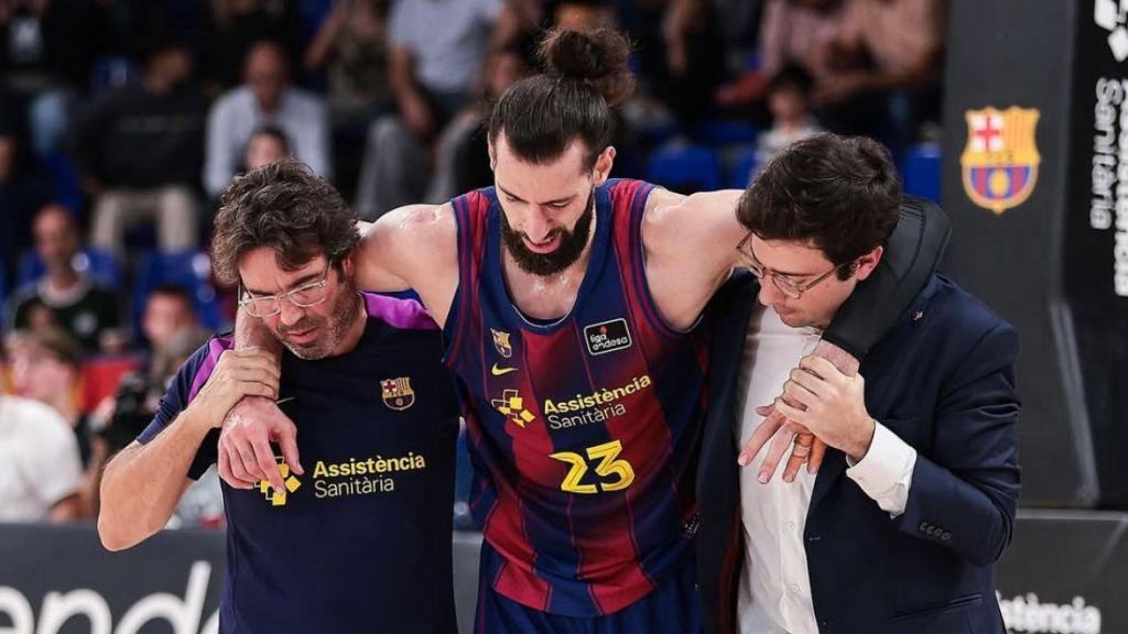 Tornike Shengelia se marcha lesionado del Barça de basket-UCAM Murcia