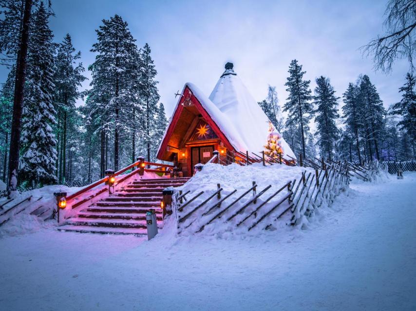 Paisatge nevat a la ciutat finlandesa de Rovaniemi
