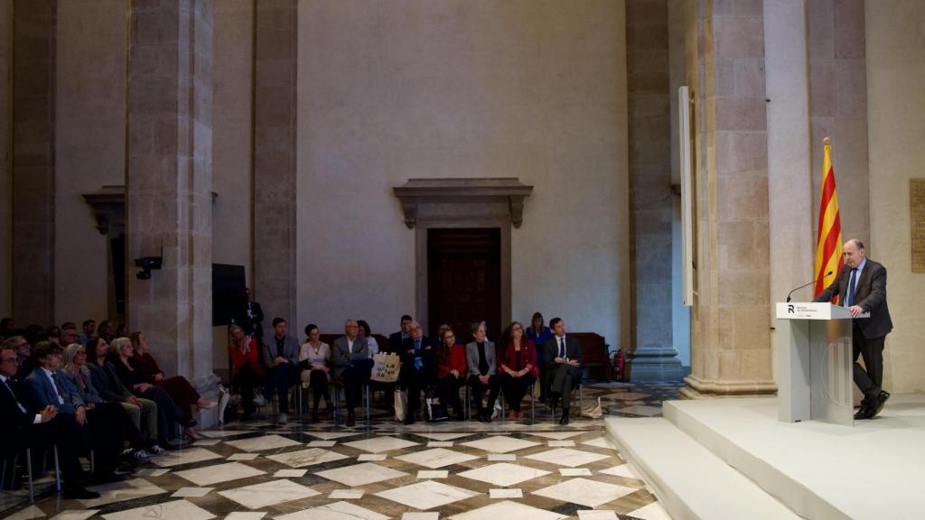Carles Ramió, presidente del grupo de expertos de la reforma de la Administración de la Generalitat, en la presentación de su informe